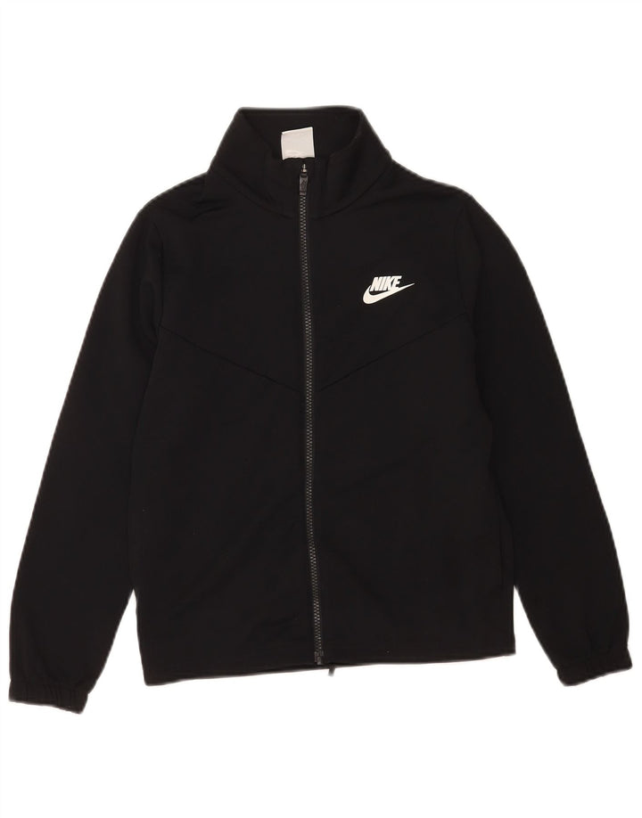 Jachetă de top pentru trening Nike pentru băieți grafic 10-11 ani Poliester mediu negru