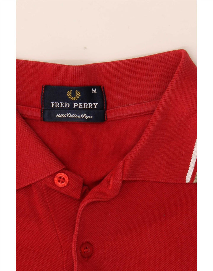 Cămașă polo Fred Perry pentru bărbați, bumbac roșu mediu