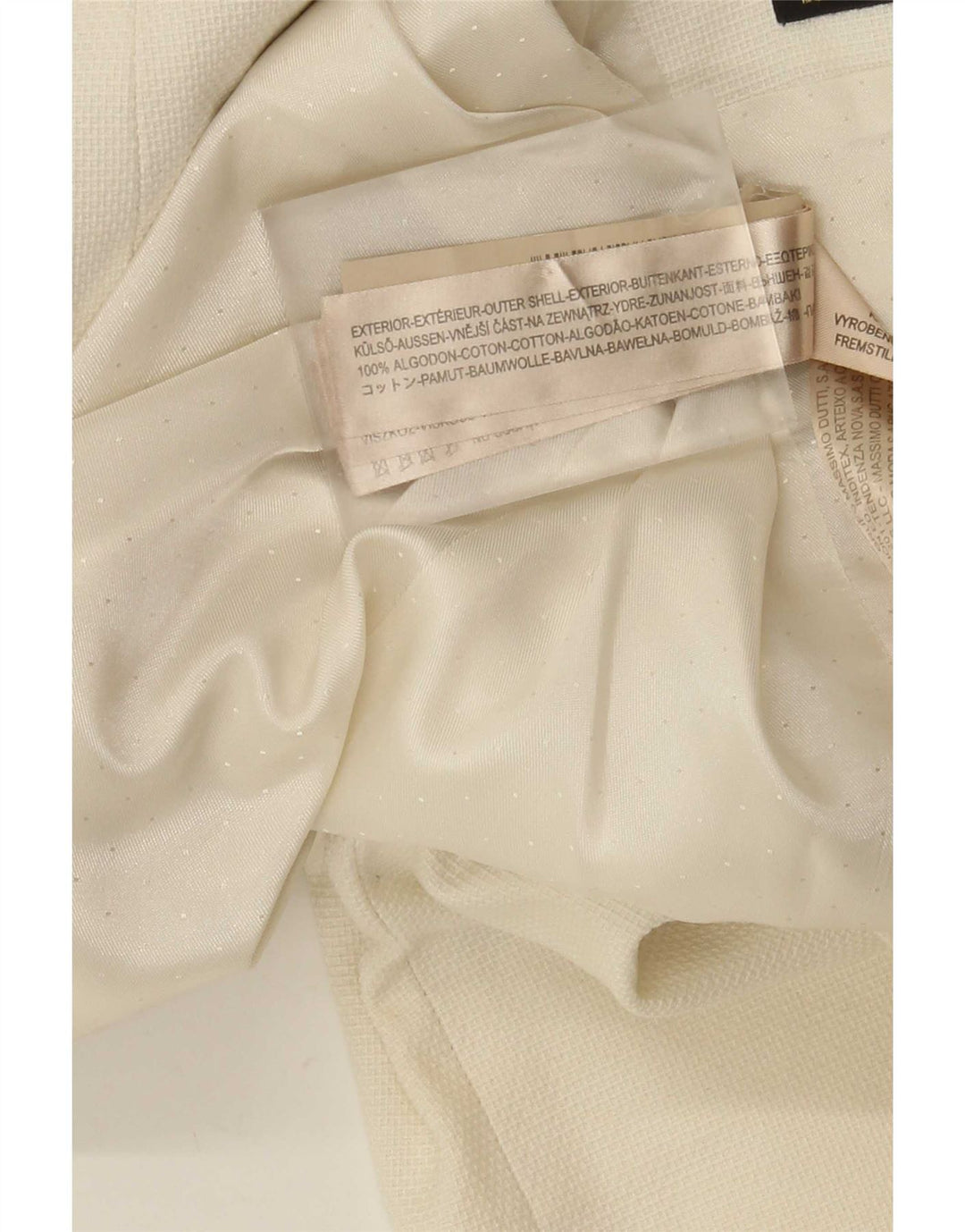 Massimo Dutti Jachetă Blazer Femei 1 Buton EU 40 Bumbac alb mediu mediu