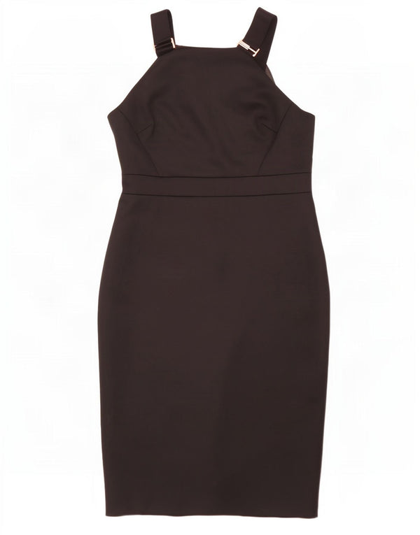 Ted Baker Womens Sleeveless Bodycon Dress Size 5 XL Black Polyester