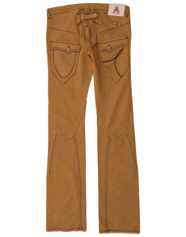 Pantaloni pentru femei Against My Killer cu talie joasă IT 46 Large L32 L36 Bej