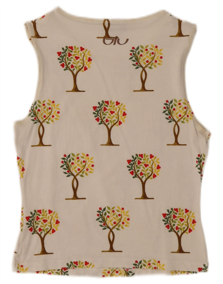 Top pentru femei Byblos Crop Graphic Vest UK 12 Medium White Floral
