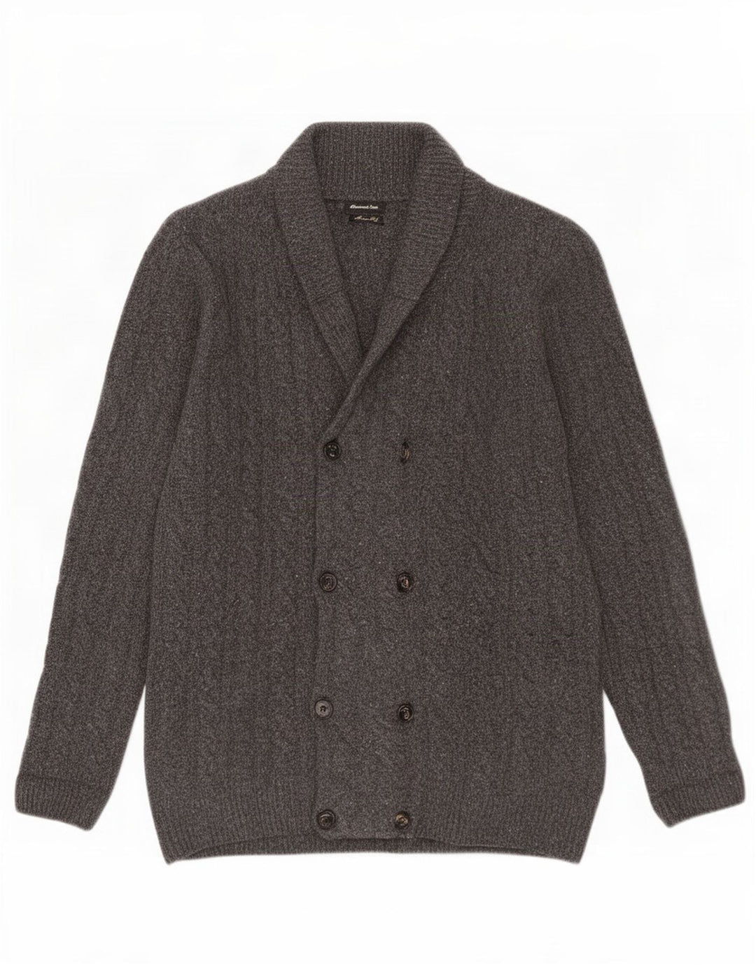Pulover cardigan pentru bărbați Massimo Dutti, lână mare, gri