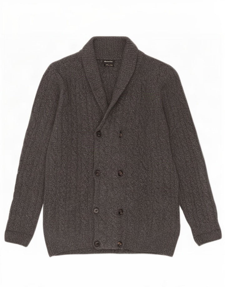 Pulover cardigan pentru bărbați Massimo Dutti, lână mare, gri