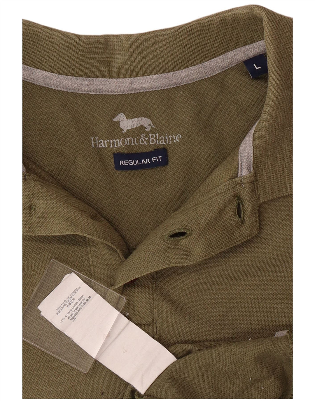 Tricou polo Harmont & Blaine pentru bărbați, bumbac verde mare