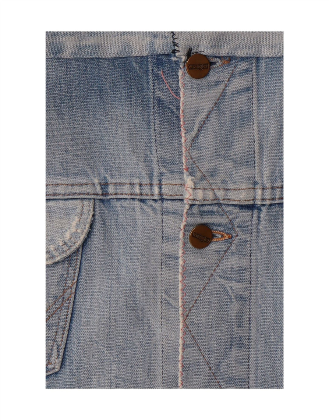 WRANGLER Womens Denim Skirt W28 Medium Blue Vintage Wrangler and Second-Hand Wrangler from Messina Hembry 