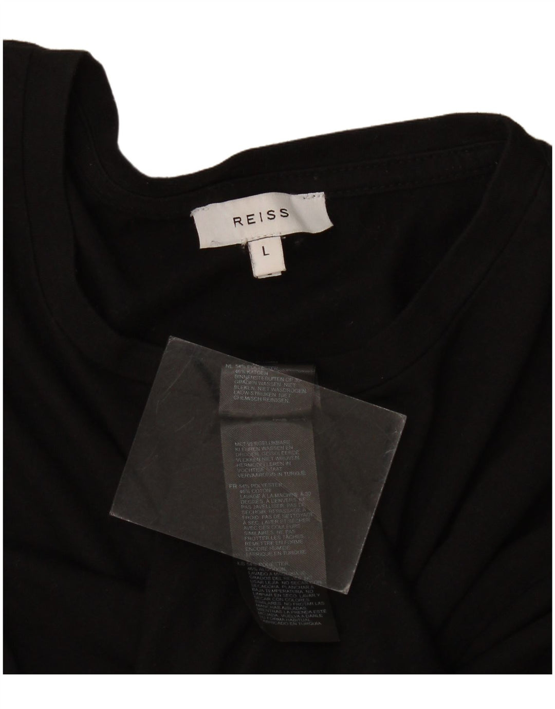 Tricou pentru bărbați Reiss Top mare poliester negru