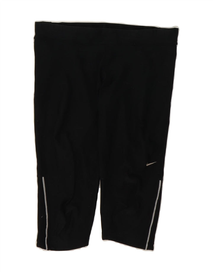 NIKE Womens Dri Fit Bermuda Sport Shorts UK 14 Medium Black Polyester Vintage Nike and Second-Hand Nike from Messina Hembry 