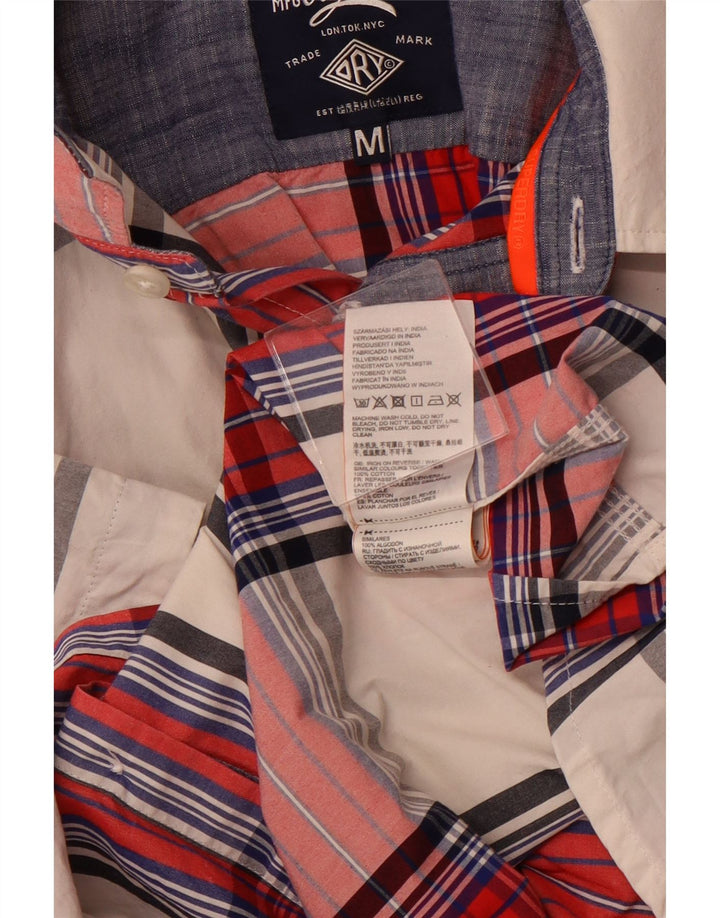 Cămașă cu mânecă scurtă pentru bărbați SUPERDRY, cu mâneci scurte, roșu mediu din bumbac