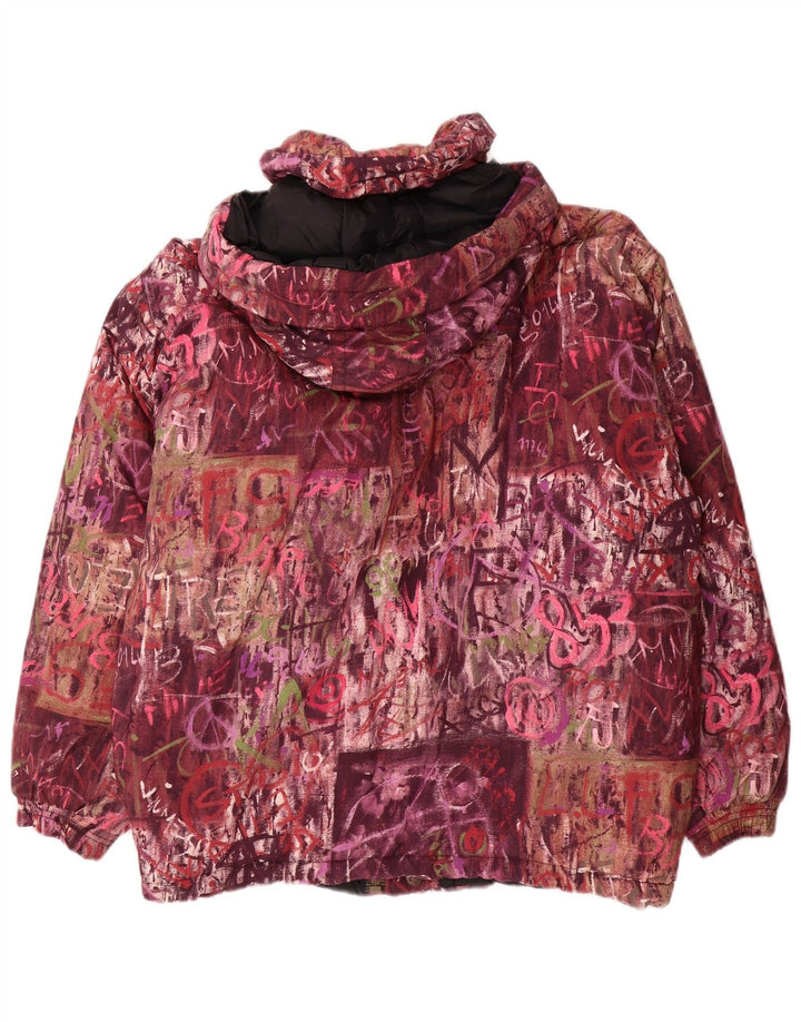 Jachetă căptușită cu glugă Kaama pentru bărbați cu model abstract IT 44 XS multicolor