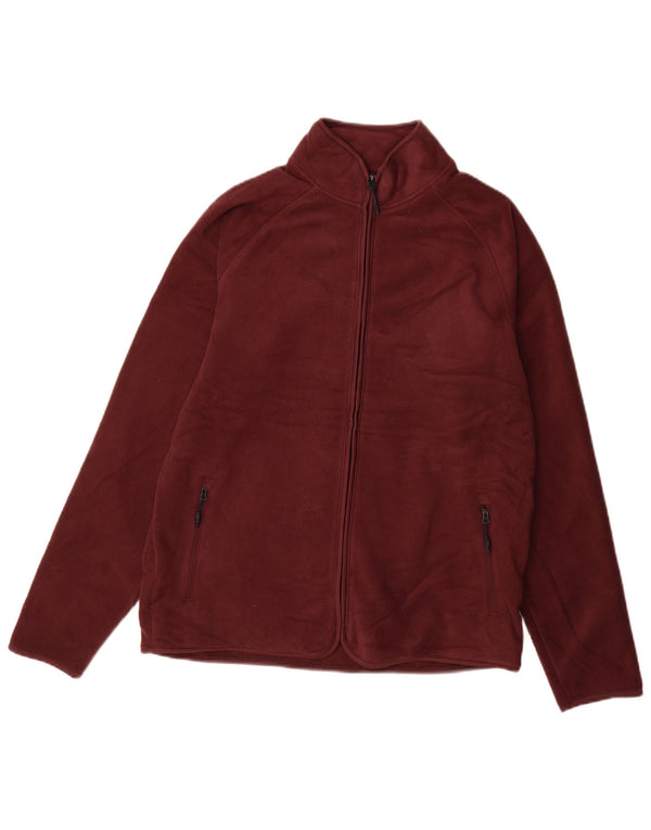 MARKS & SPENCER Jachetă fleece pentru bărbați UK 38 Medium Burgundy Poliester
