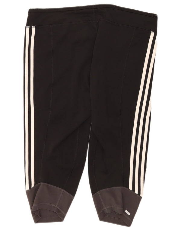 Pantaloni scurți sport Adidas Climalite Bermuda pentru femei Marea Britanie 20/22 XL Negru Colorblock