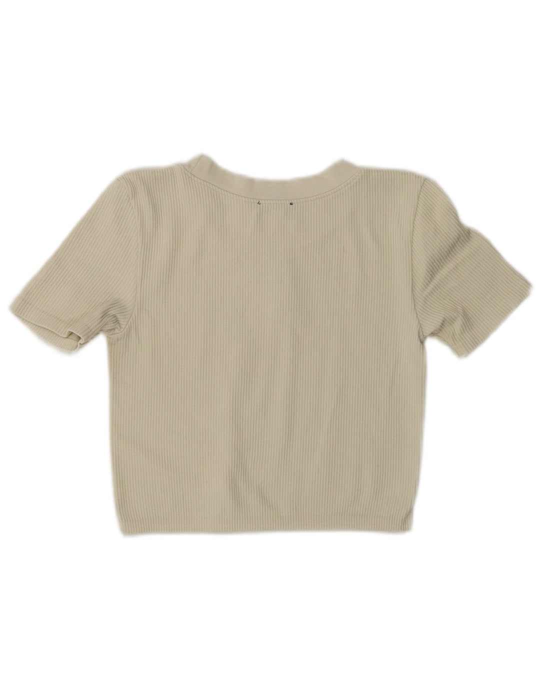 Tricou pentru femei Zara Crop Top UK 12 Medium Off White Nylon