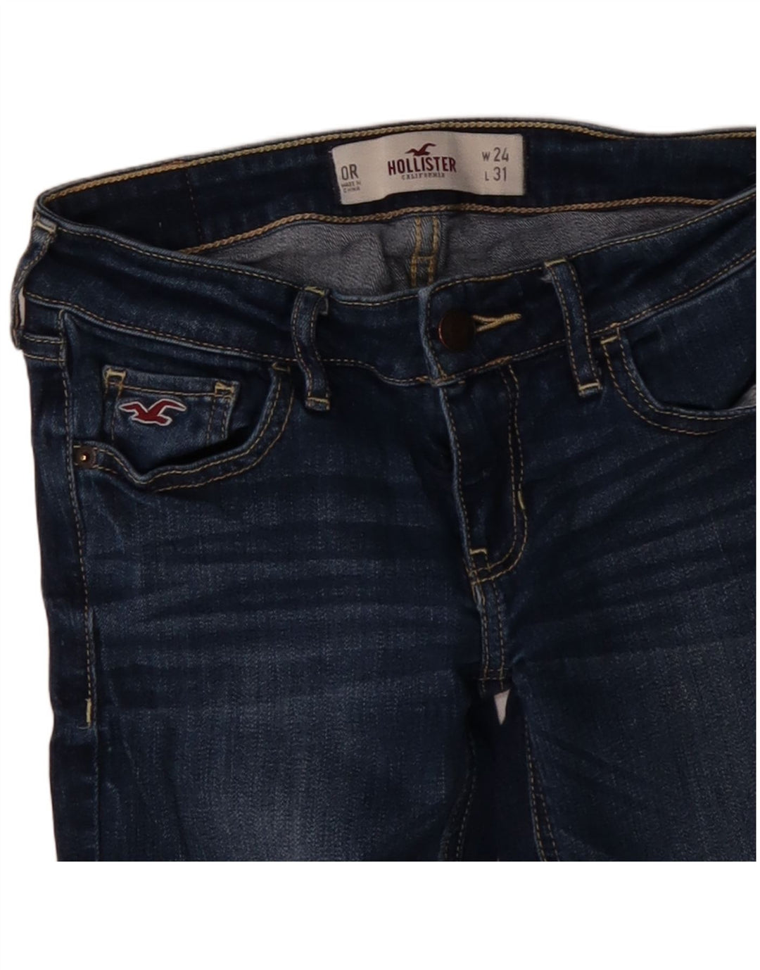 Blugi skinny pentru femei HOLLISTER US 0 XS W24 L31 Bumbac albastru