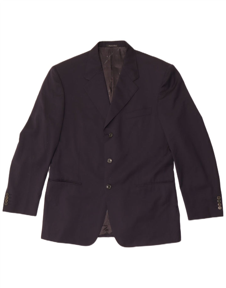 Jachetă pentru bărbați Cerruti 1881 cu 3 nasturi IT 52 XL Lână bleumarin