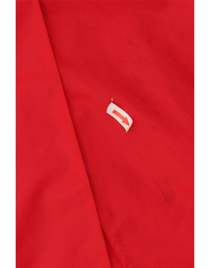 Trench cu glugă Fiorucci pentru femei UK 14 Nylon roșu mediu