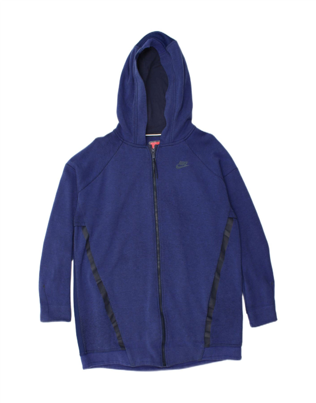 Pulover NIKE pentru bărbați, cu fermoar, din bumbac colorblock, albastru mediu