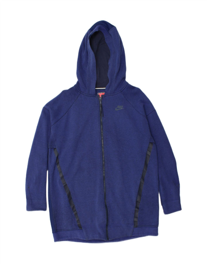 Pulover NIKE pentru bărbați, cu fermoar, din bumbac colorblock, albastru mediu