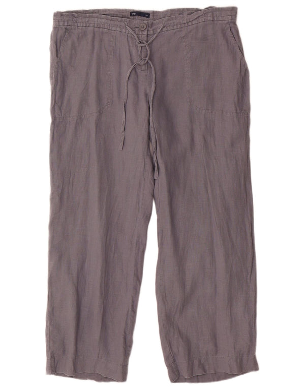 Pantaloni casual drepti pentru femei Gap UK 12 Medium W34 L26 Gri In