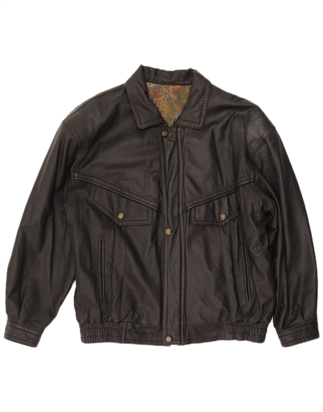 Jachetă de piele pentru bărbați CANDA UK 44 2XL Piele neagră