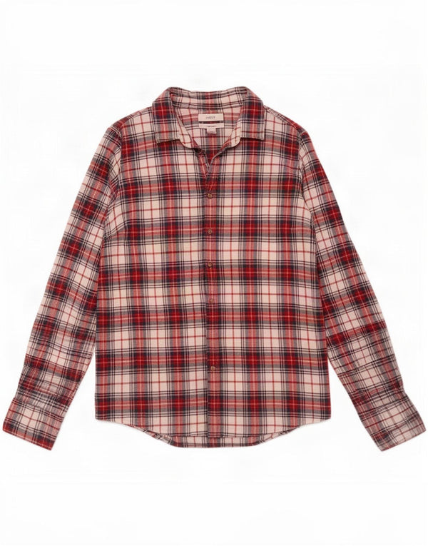 J. Crew Womens Flannel Shirt US 4 Small Red Check