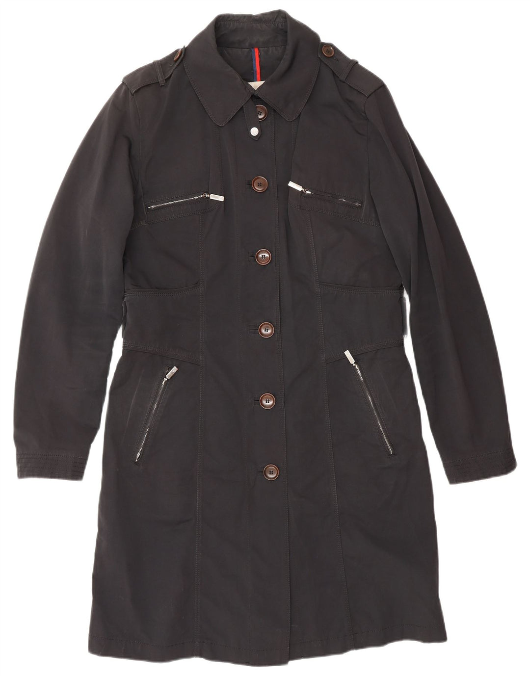Palton pentru femei MONCLER Mărimea 4 XL Negru Poliester Clasic