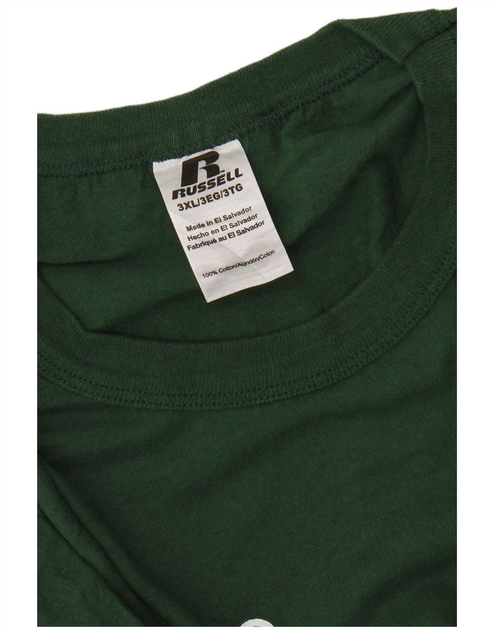 RUSSELL ATHLETIC Tricou grafic pentru bărbați Top 3XL Verde