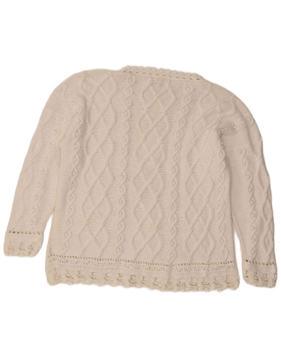 Pulover de damă Golden Spiderweb cu gâtul cu barca UK 16 Large White