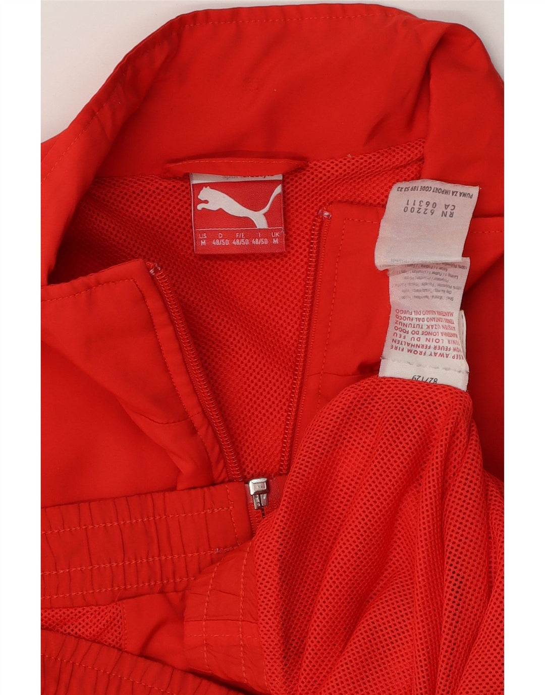 Jachetă de trening pentru bărbați PUMA, roșu mediu, poliester color bloc
