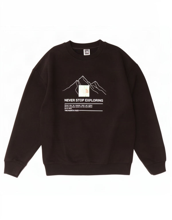 Pulover cu grafic pentru femei The North Face UK 14 Bumbac mediu negru