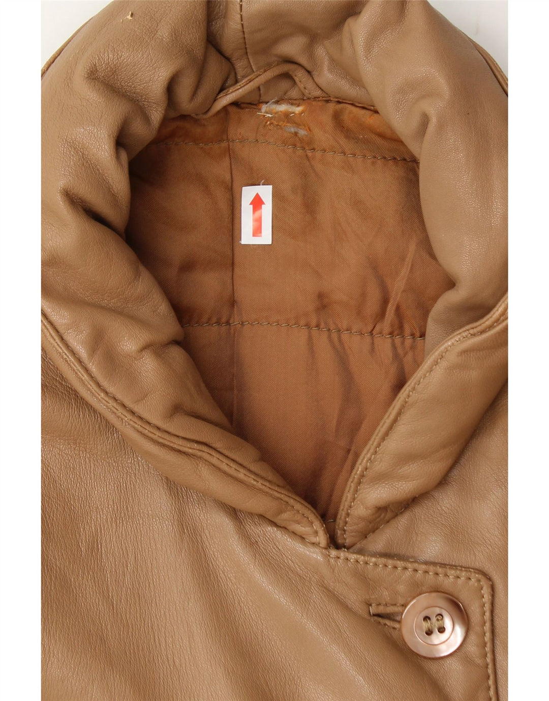 VINTAGE Womens Leather Jacket UK 18 XL Brown Vintage Vintage and Second-Hand Vintage from Messina Hembry 