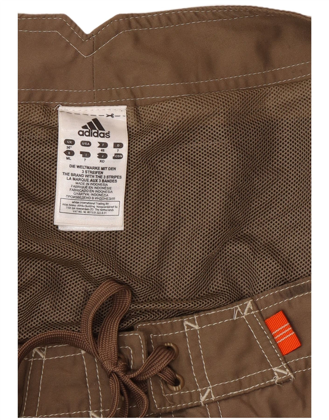 Pantaloni scurți de înot grafic Adidas pentru bărbați, mari, maro, din poliester