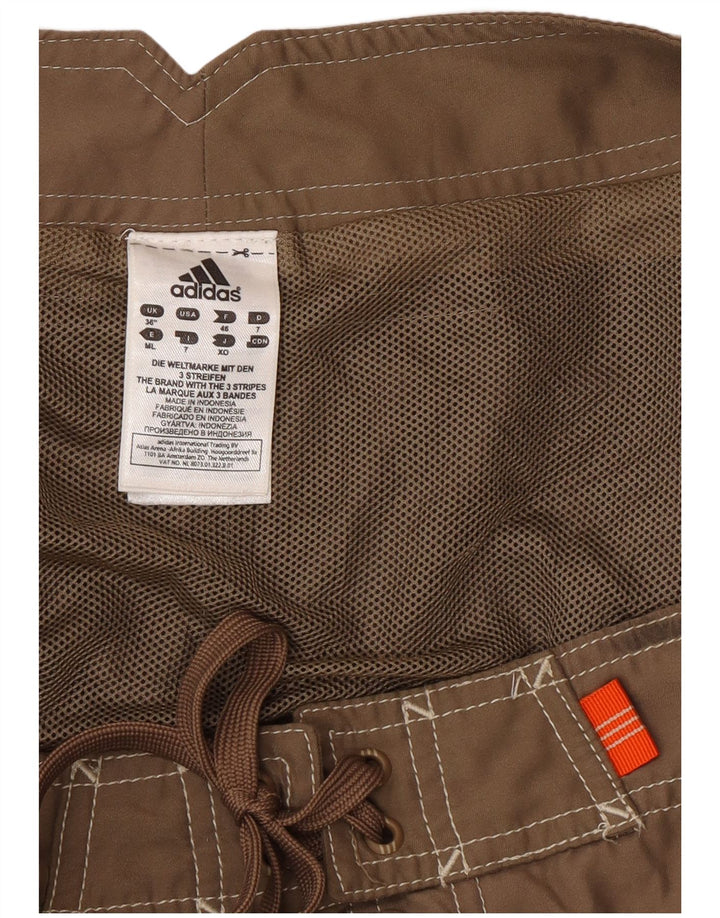 Pantaloni scurți de înot grafic Adidas pentru bărbați, mari, maro, din poliester