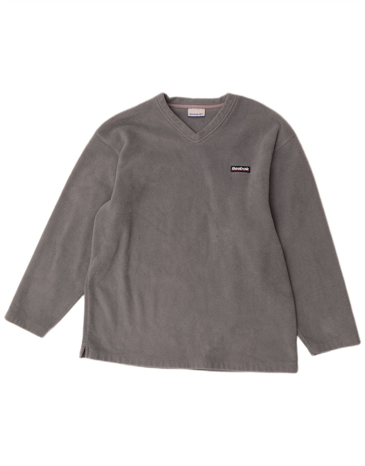 Pulover pentru bărbați Reebok Fleece, mare, gri, poliester