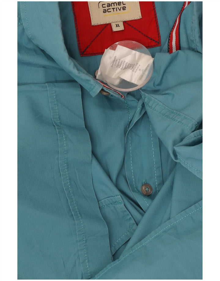 Cămașă cu mânecă scurtă pentru bărbați CAMEL ACTIVE, bumbac albastru XL