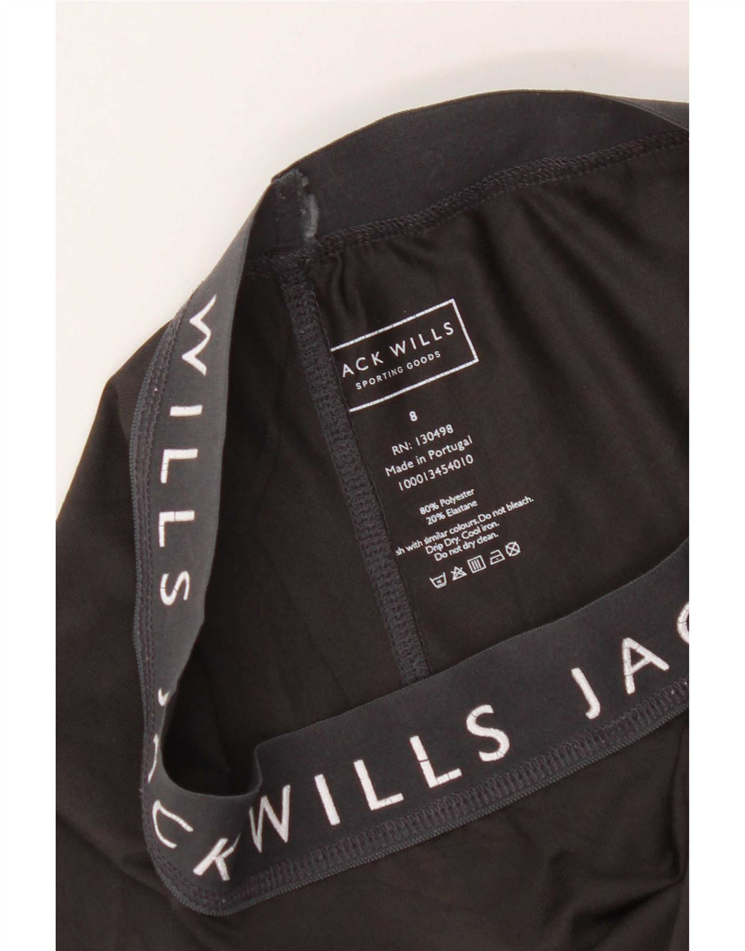 Leggings cu grafică Jack Wills pentru femei UK 8, poliester negru mic
