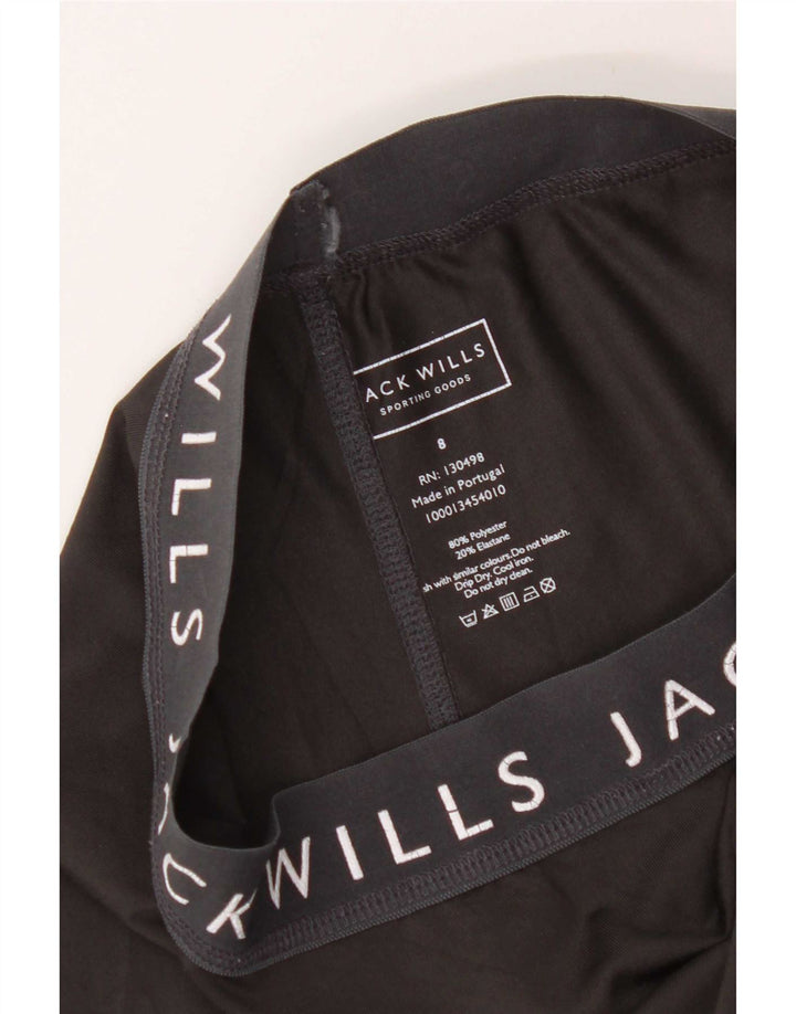Leggings cu grafică Jack Wills pentru femei UK 8, poliester negru mic