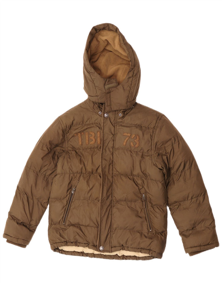 Jachetă căptușită cu glugă pentru băieți Timberland, 11-12 ani, maro, poliester