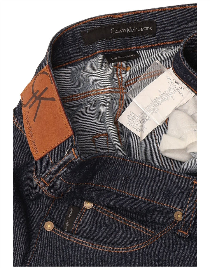 Blugi skinny de damă CALVIN KLEIN L30 L34 bumbac bleumarin