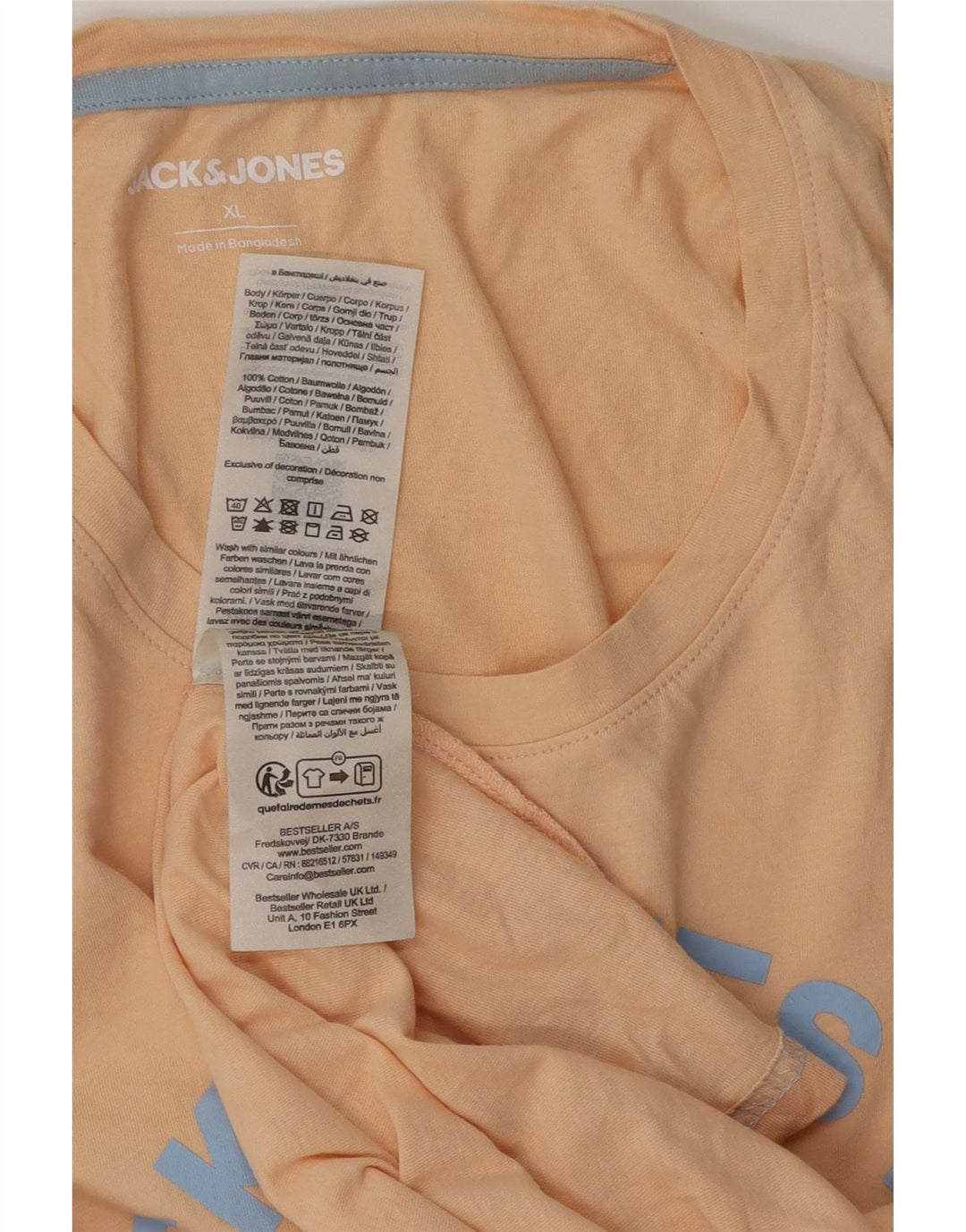 Vesta grafică Jack & Jones pentru bărbați, XL, bumbac, bej