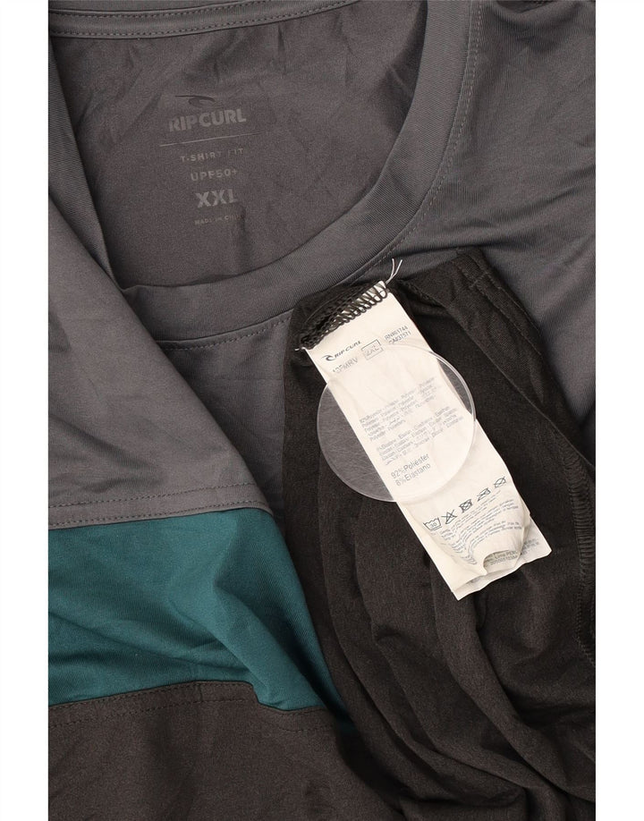 Tricou Bărbați RIP CURL Top 2XL Gri Poliester Colorblock