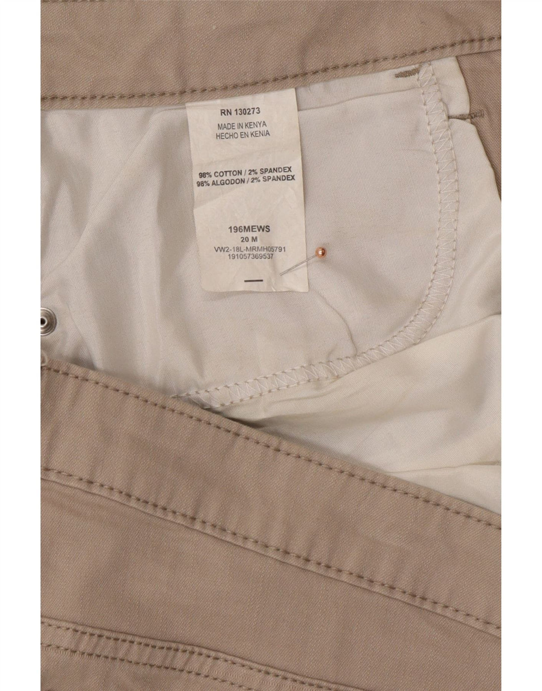 Pantaloni scurți casual LEE Riders pentru femei cu talie medie US 20 2XL W40 bumbac bej