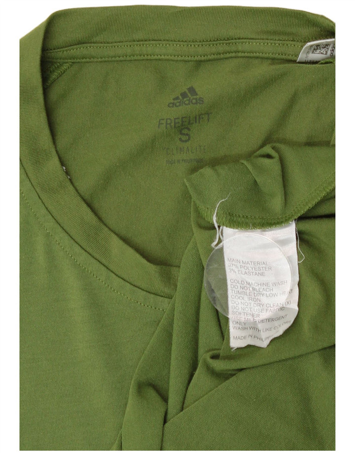 Tricou Adidas Climalite pentru bărbați Top mic verde bumbac