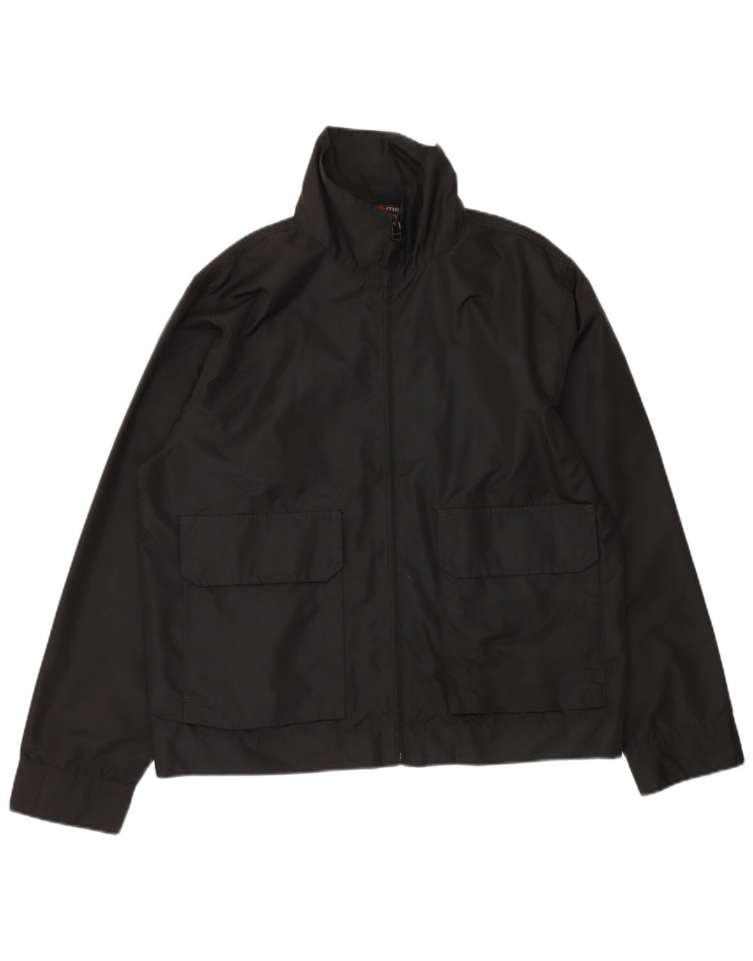 VINTAGE Mens Bomber Jacket UK 40 Large Black Nylon