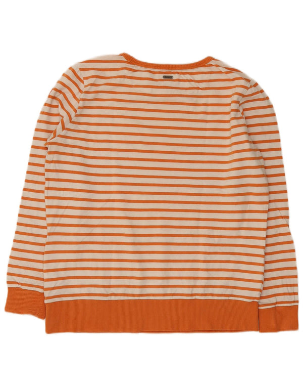 Pulover Barbour pentru femei UK 16, mare portocaliu, bumbac cu dungi
