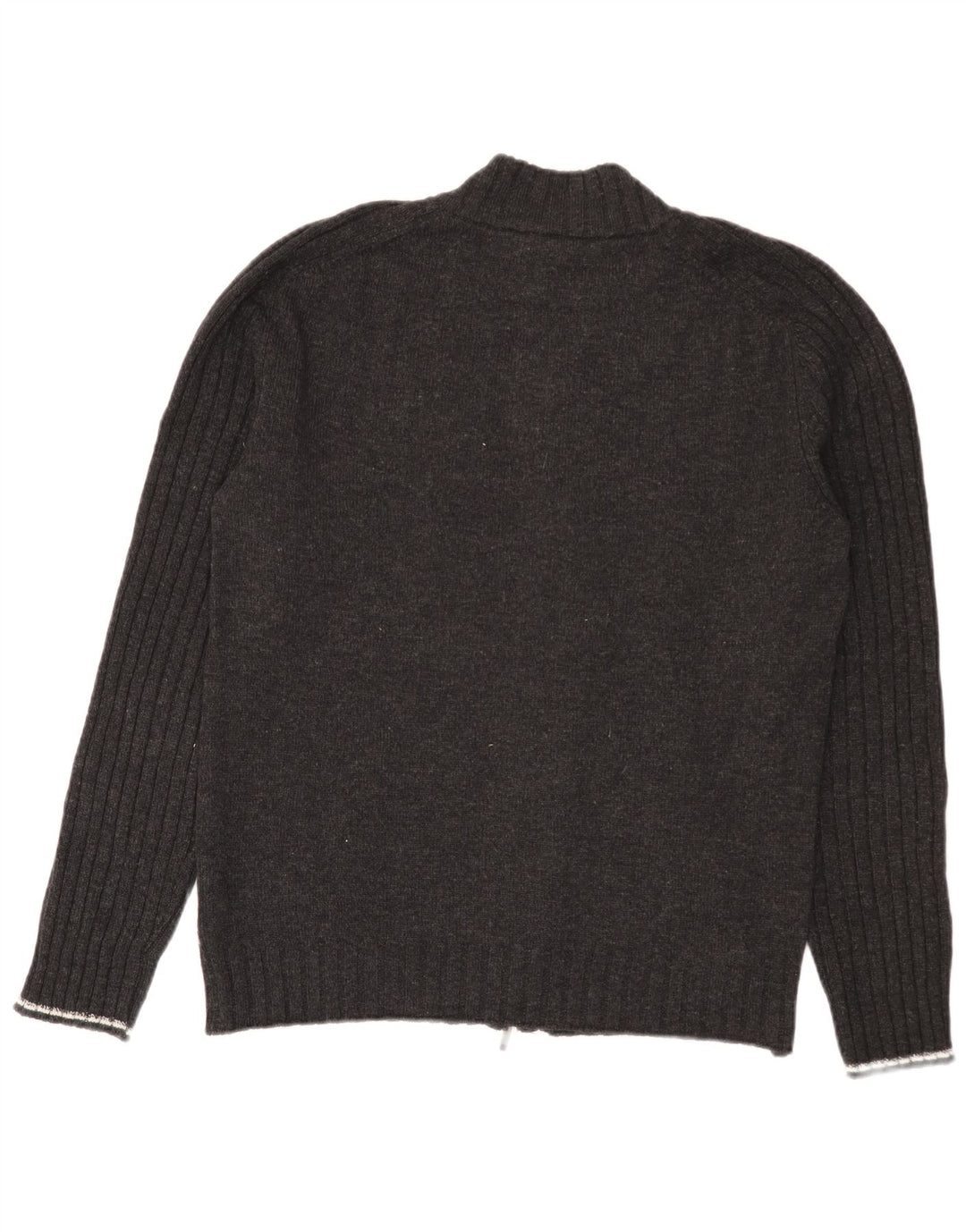 Pulover cardigan cu fermoar complet pentru bărbați Harmont & Blaine, lână mare, gri, bloc de culoare