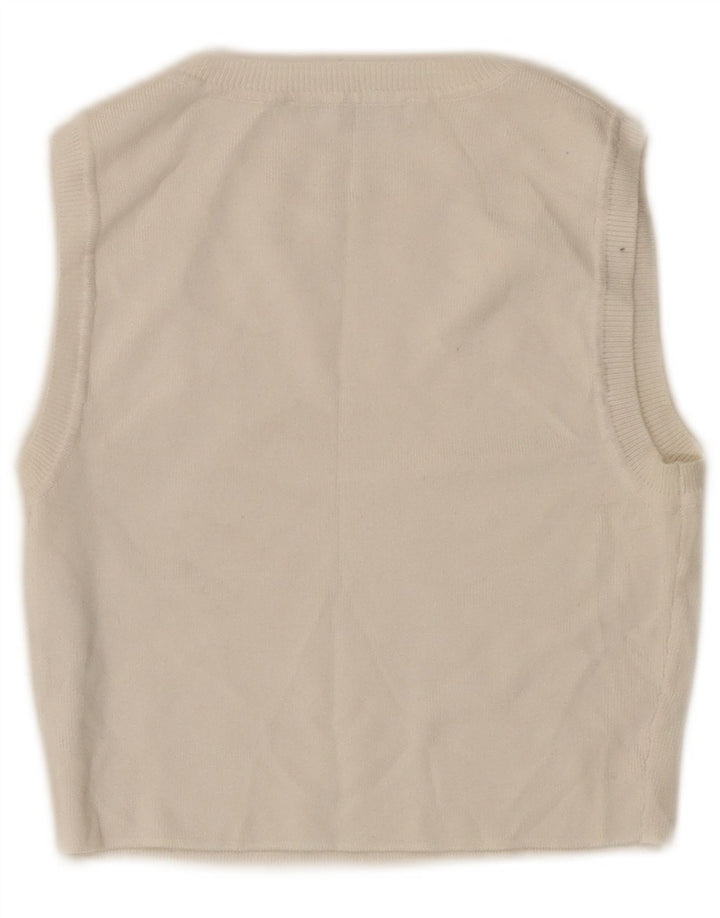 Top cu vestă pentru femei Zara UK 12 Medium White Viscose