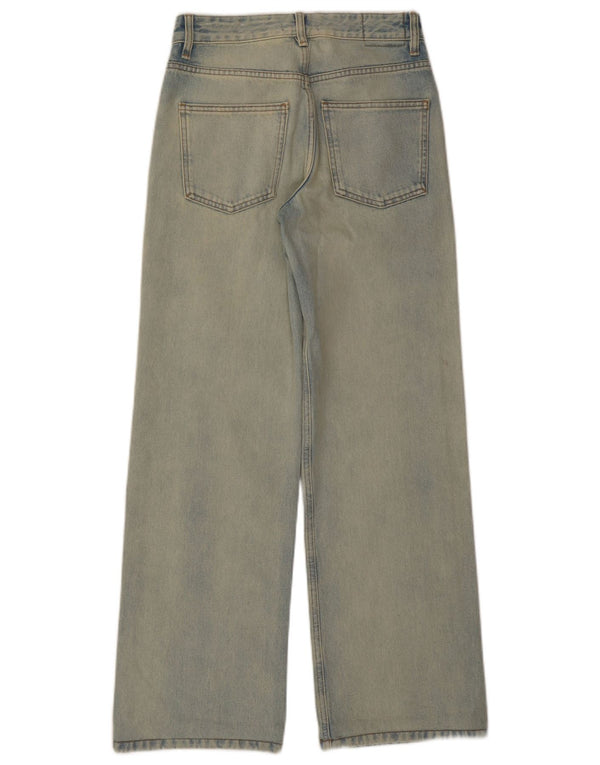 Massimo Dutti Blugi pentru femei cu talie înaltă cu picioare largi EU 34 2XS W24 L31 albastru bumbac