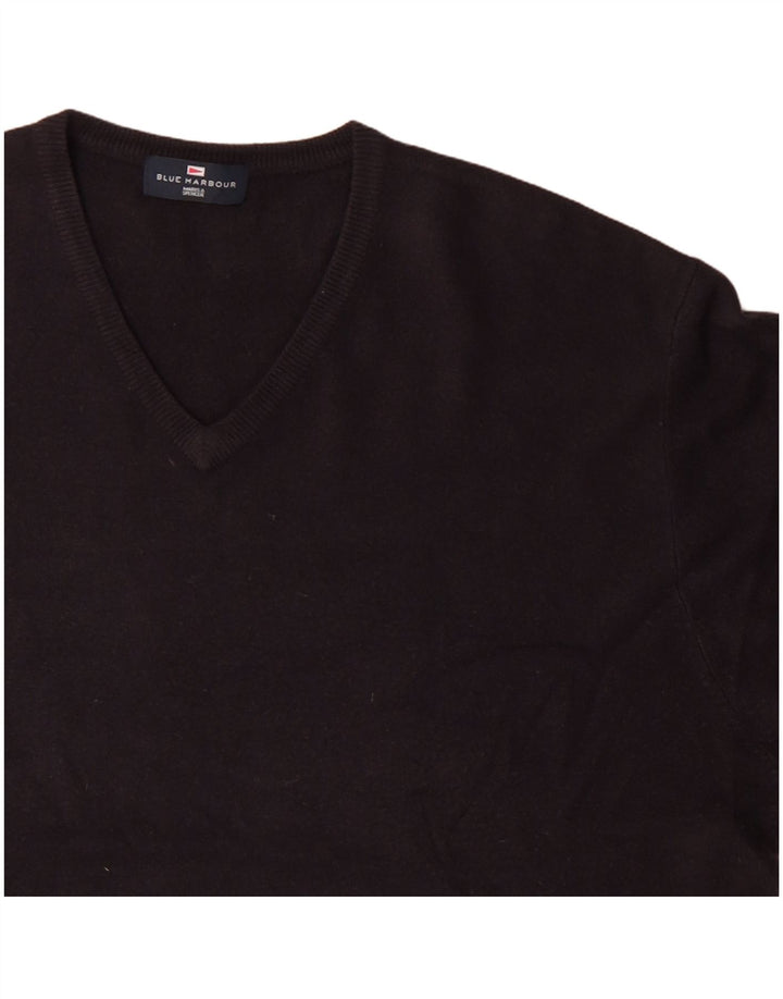 Marks & Spencer Pulover cu decolteu în V Blue Harbour pentru bărbați, 2XL, bleumarin