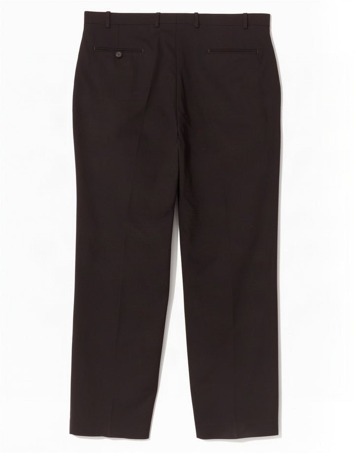 Pantaloni de costum pentru femei Marks & Spencer L40 L33 Lână neagră